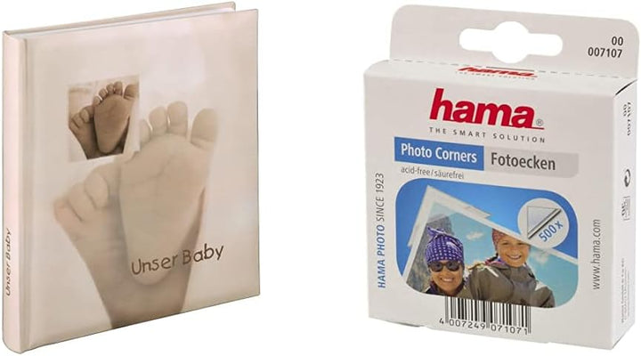 Hama Babyalbum Baby Feel (Fotoalbum mit 60 Seiten für 300 Fotos, Fotobuch für Kinderfotos, Album For
