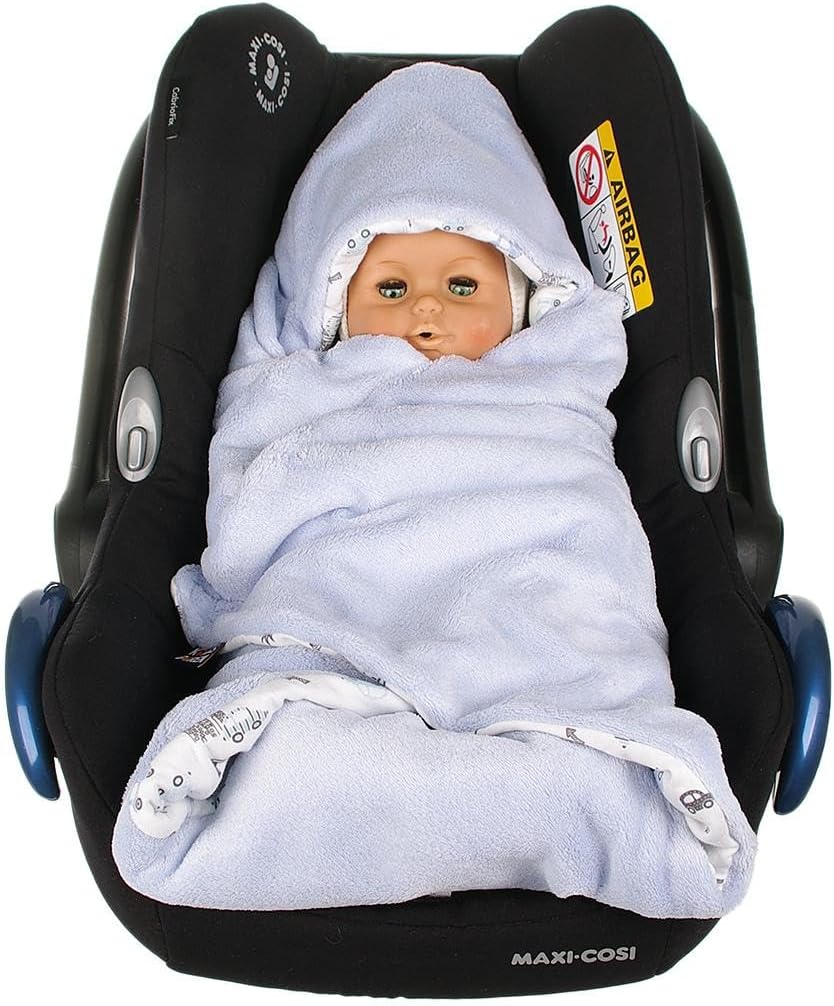 Einschlagdecke für die Babyschale Babyschalenfusssack Sommer Fusssack (Grau, Auto) Grau Auto, Grau A