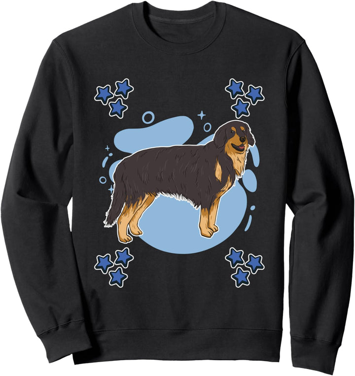 Herren Hovawart Zeichnung Sterne Jungen Hovawart Sweatshirt