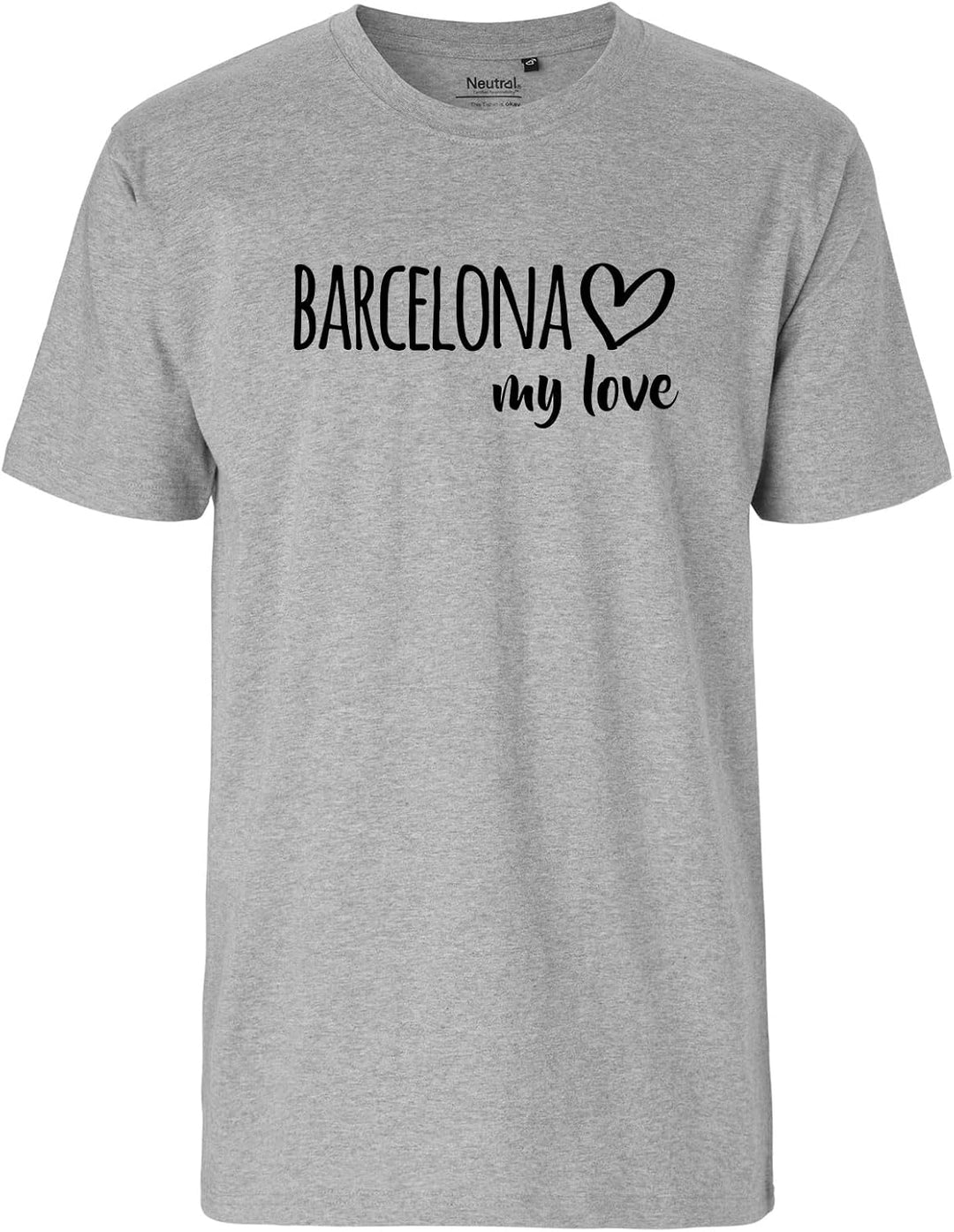 huuraa Herren T-Shirt Barcelona My Love Geschenk Oberteil Grösse S-3XL Bio Baumwolle Fairtrade Barce
