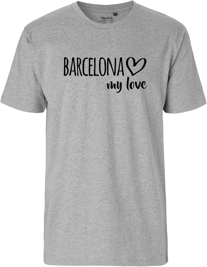 huuraa Herren T-Shirt Barcelona My Love Geschenk Oberteil Grösse S-3XL Bio Baumwolle Fairtrade Barce