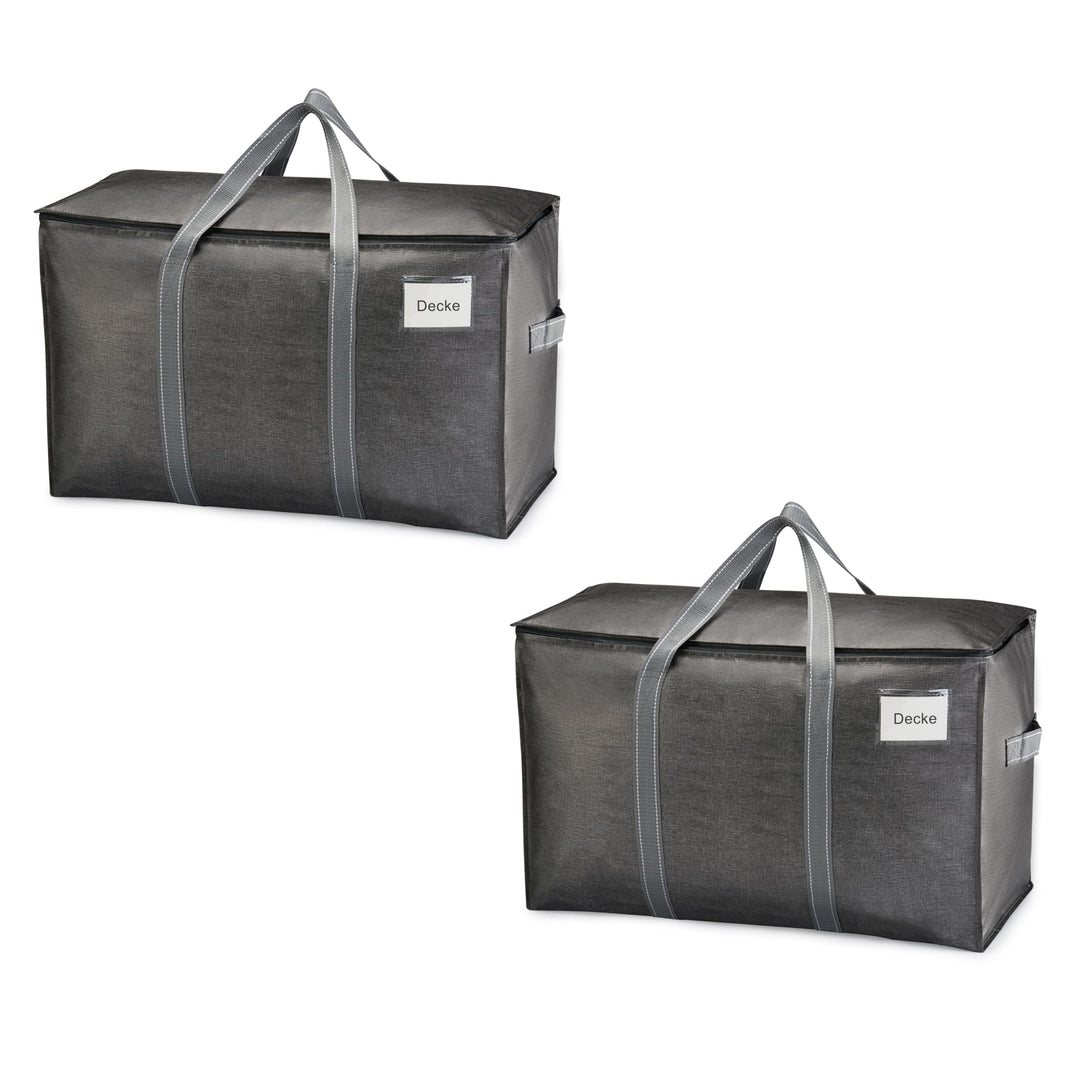 VENO 2-er Pack extra grosse Reisetaschen mit Reissverschlüssen, strapazierfähig, Umzugsbox-Alternati