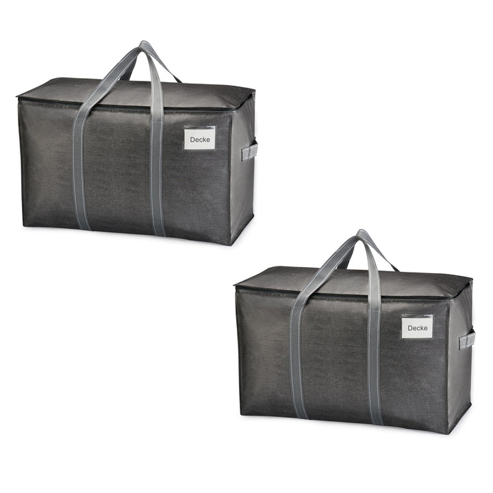 VENO 2-er Pack extra grosse Reisetaschen mit Reissverschlüssen, strapazierfähig, Umzugsbox-Alternati