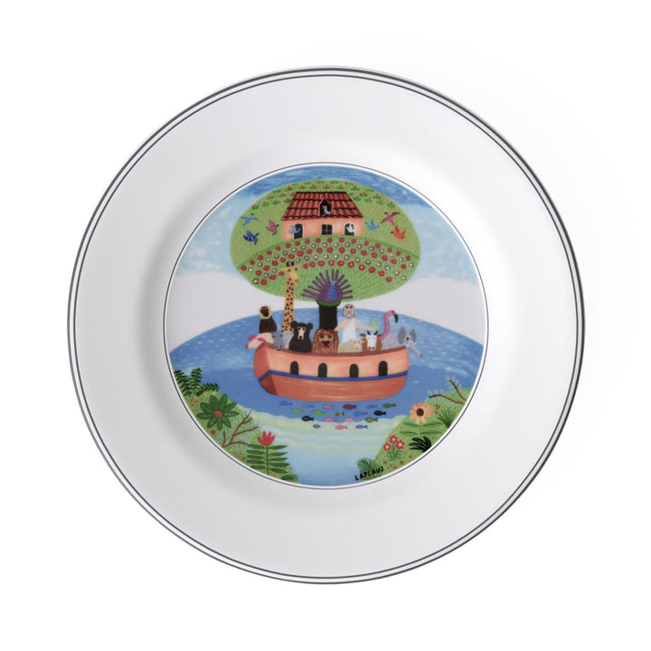 Villeroy und Boch Design Naif Frühstücksteller Arche Noah, Premium Porzellan Frühstücksteller 21 cm