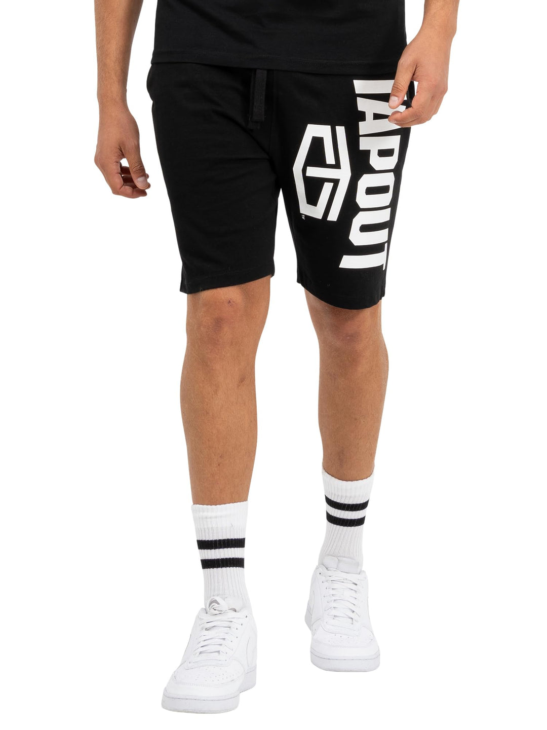 Tapout Herren Shorts Normale Passform Active Basic Shorts M Black/White, M Black/White