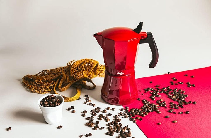 Jata HOGAR HCAF2006 Espressokocher für 6 Tassen, Aluminium, für alle Herdarten, auch Induktion, spez