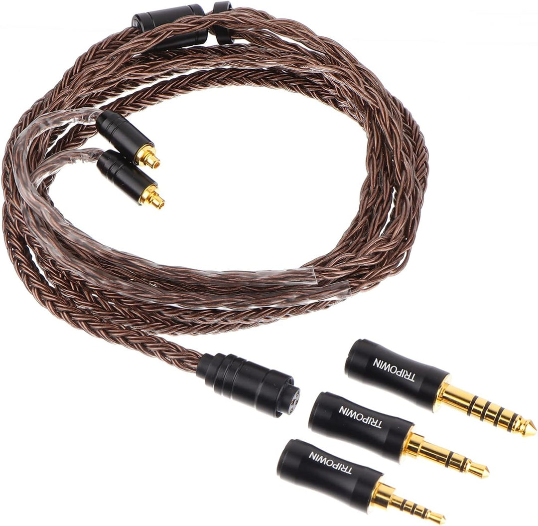 LINSOUL Tripowin Amber 32AWG OFC Oxygen Free Cable HiFi IEM Kabel mit austauschbarem 2.5mm/3.5mm/4.4