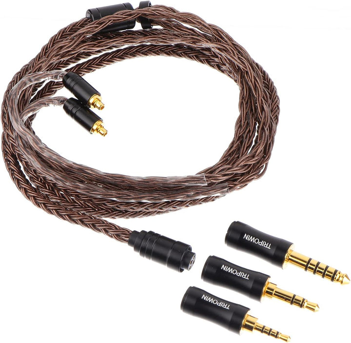 LINSOUL Tripowin Amber 32AWG OFC Oxygen Free Cable HiFi IEM Kabel mit austauschbarem 2.5mm/3.5mm/4.4