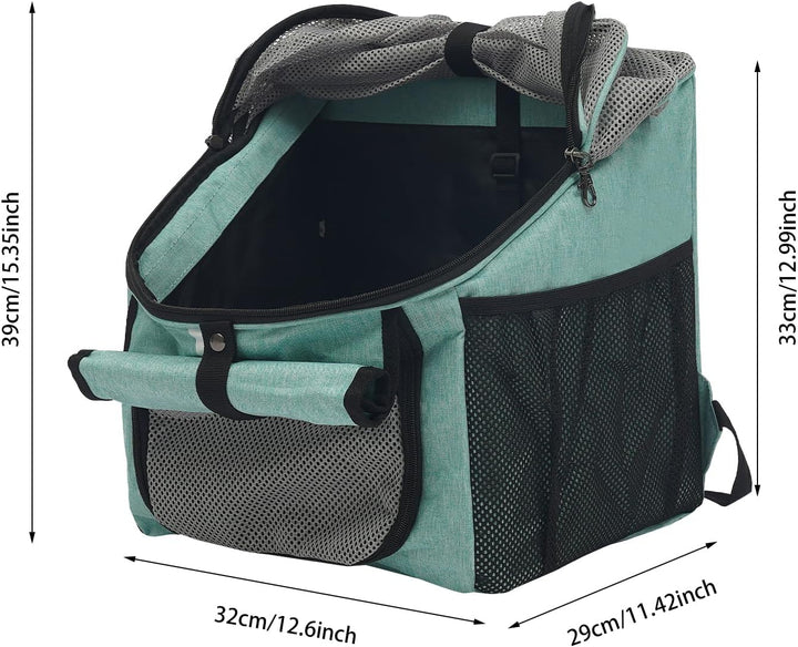 Faltbar Fahrradtasche für Haustiere, Fahrradkorb für Hunde und Katzen vorne oder hinten, Hunderucksa
