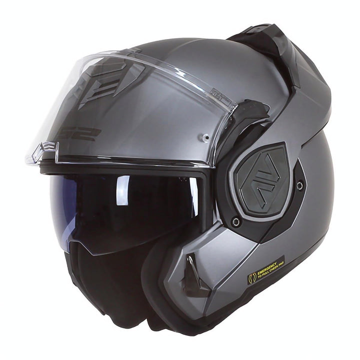 LS2, Modularhelme motorrad ADVANT solid mat titanium, XL XL Mat titanium, XL Mat titanium