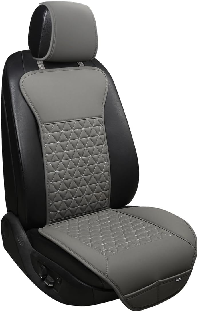 Black Panther 1 Paar Luxus PU-Leder Sitzbezüge Auto Vordersitze, kompatibel mit 95% Autos,Keine Sitz