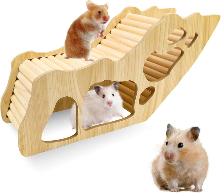 WPPQWP Hamster Haus aus Holz, Hamster Tunnel, Hamster Zubehör, Watchbox Hamster, Hamster Versteck fü