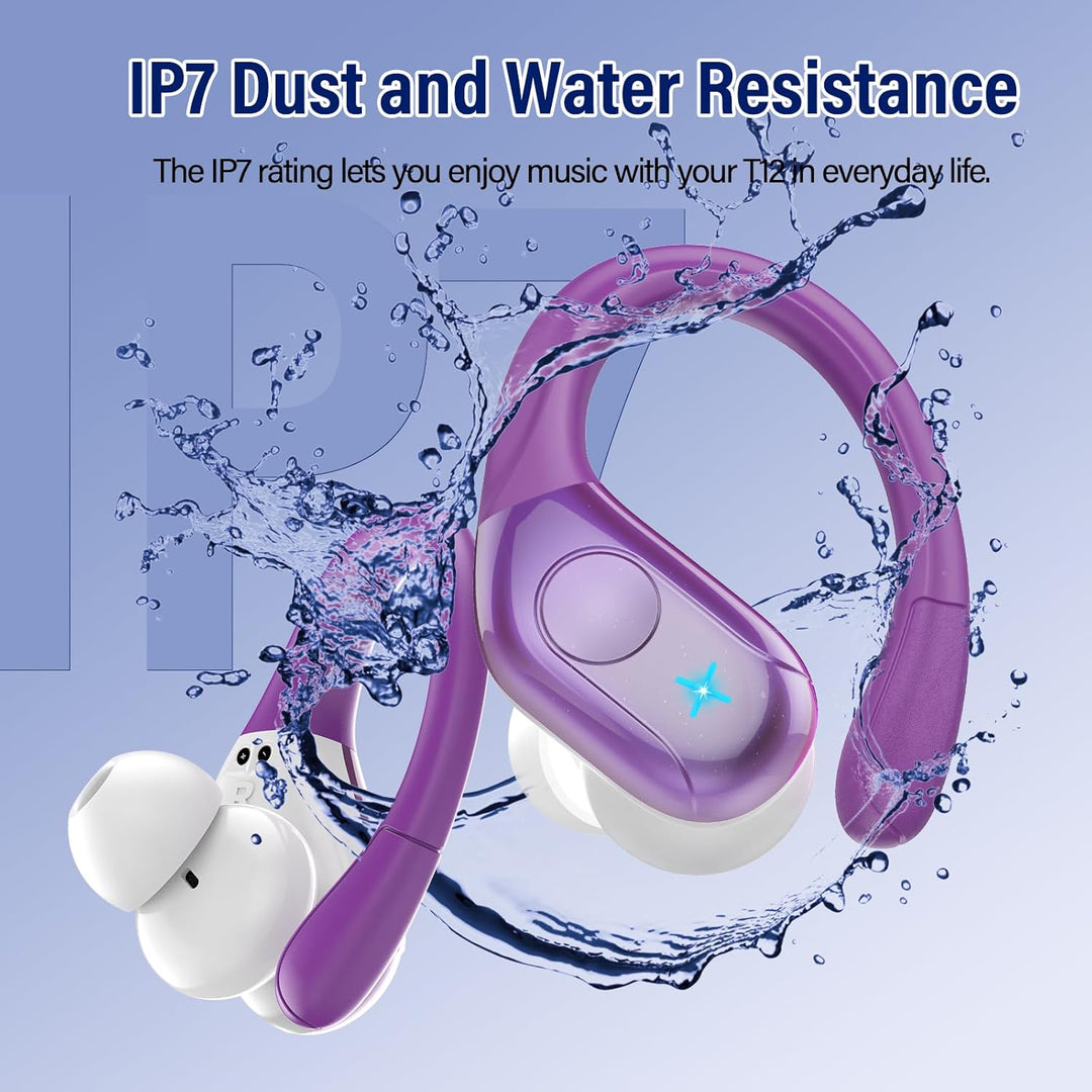 Bluetooth Kopfhörer Sport, 75H, In Ear Kopfhörer Kabellos Bluetooth 5.4, HiFi Stereo, Ohrhörer mit 4