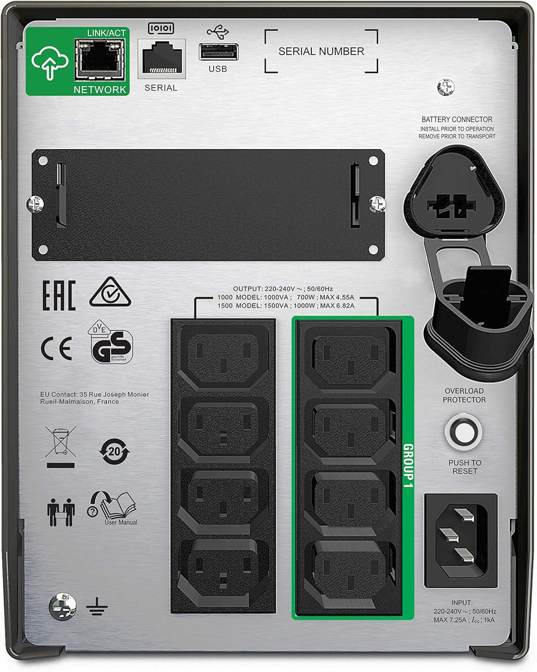 APC Smart-UPS SMT-SmartConnect - SMT1000IC - Unterbrechungsfreie Stromversorgung 1.000VA (Cloud-moni