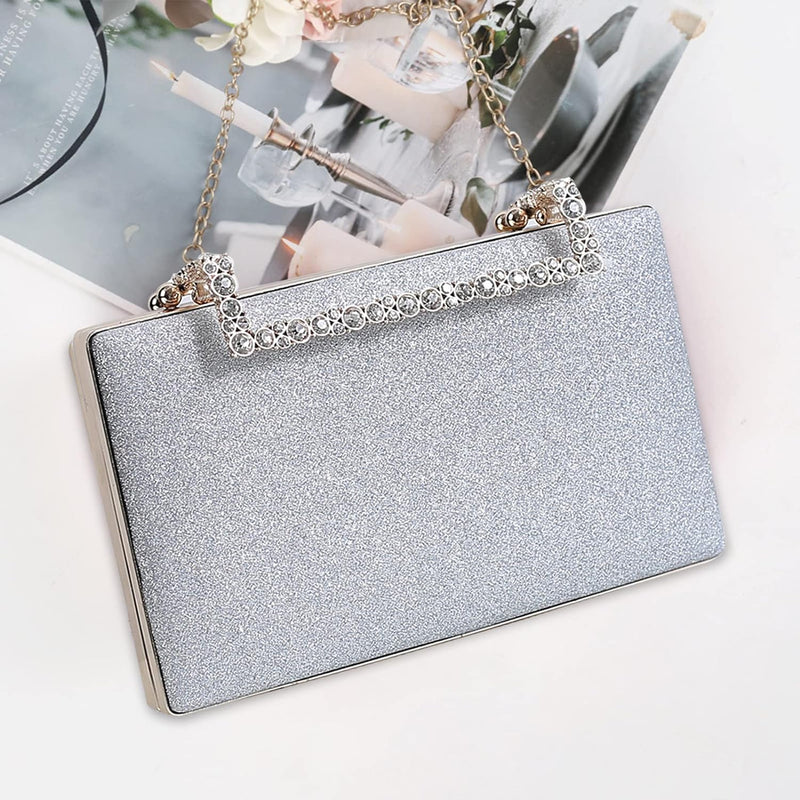 CORIOS Clutch Damen Glitzer Abendtasche Funkelnd Schultertasche Hochzeit Brautbörse Handtasche Glänz