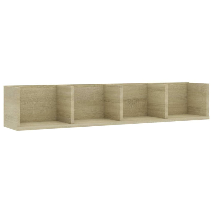 vidaXL CD Wandregal 4 Fächer Wandboard DVD Regal Aufbewahrung Hängeregal Bücherregal Medienregal Dek