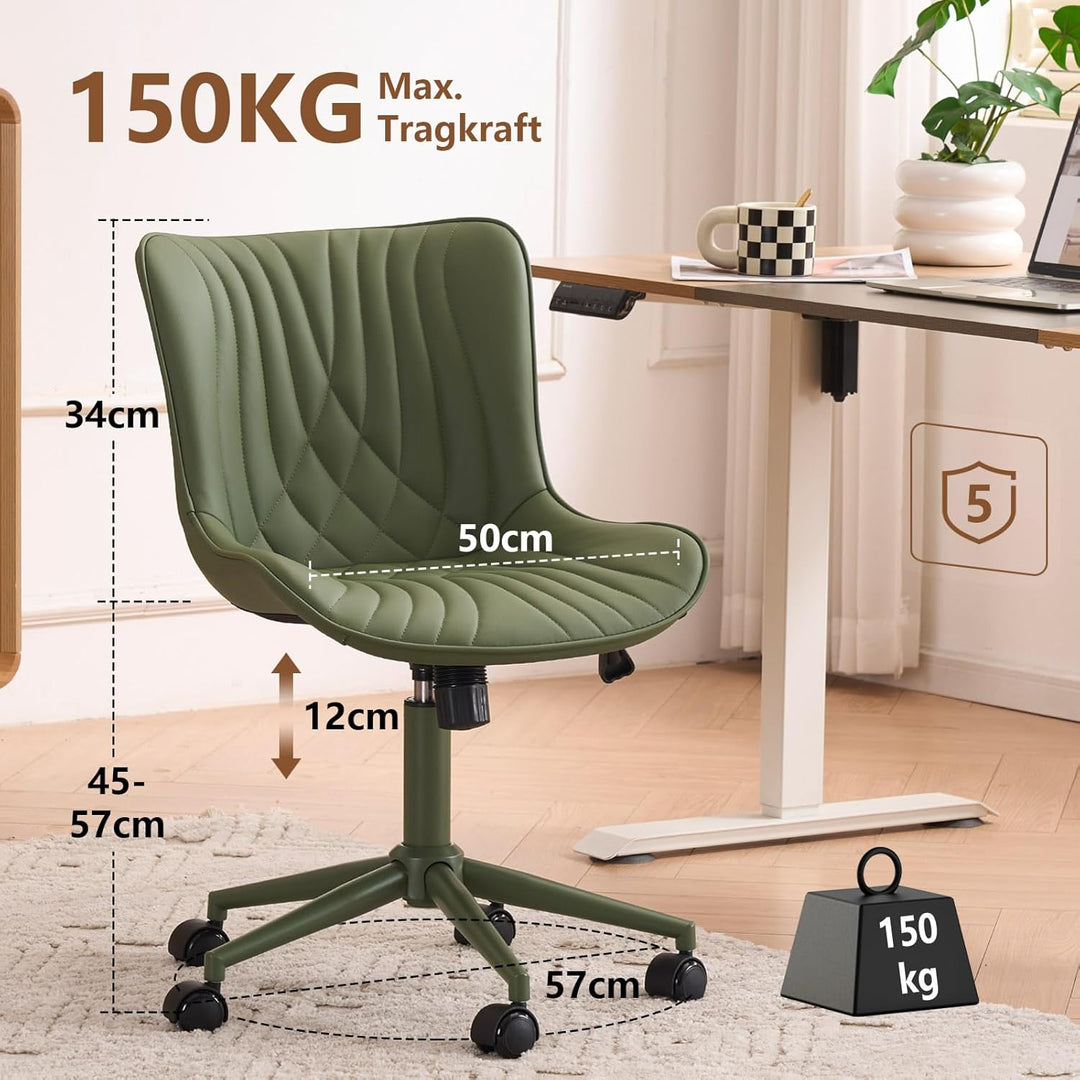 YOUTASTE Bürostuhl Ergonomischer im Fischschwanz-Design, Schreibtischstuhl Drehstuhl mit Rollen, Höh