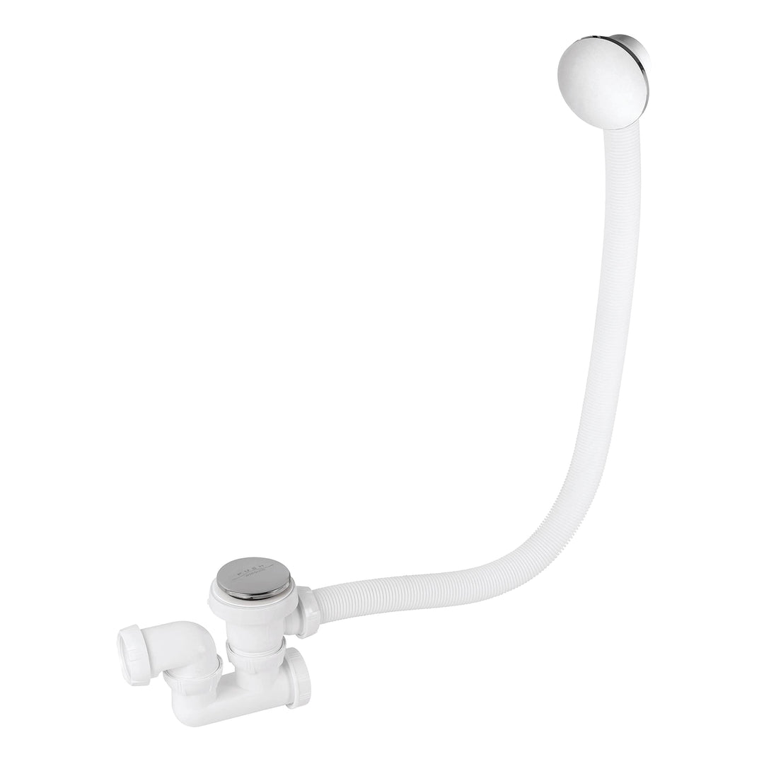 Wirquin, weiss 30723100 Badewannenabflussset L700 mit schwenkbarem Siphon, Deckelklappe und Abdeckun