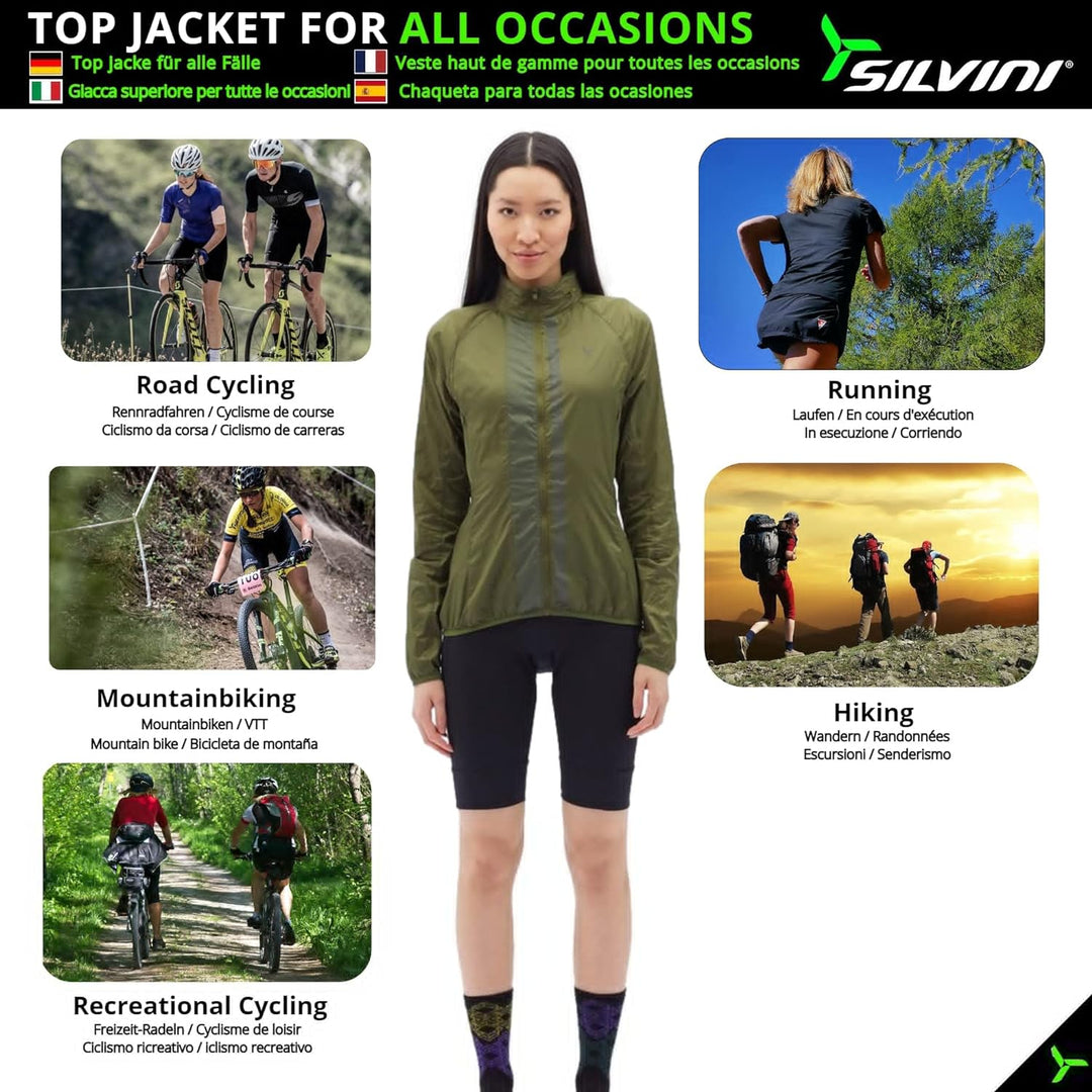 SILVINI GELA Ultraleicht Windbreaker für Damen Windjacke Damen Leicht Fahrradjacke Damen Winddicht D