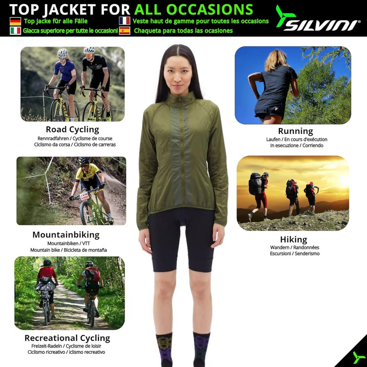 SILVINI GELA Ultraleicht Windbreaker für Damen Windjacke Damen Leicht Fahrradjacke Damen Winddicht D