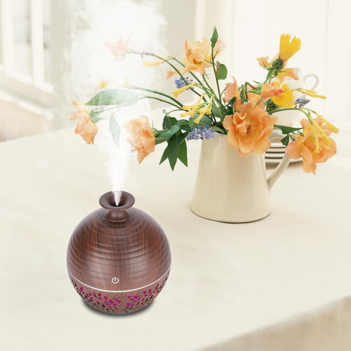 Aroma Diffusor für ätherische Öle, 7 Farben wechselnde Luftbefeuchter USB 130ml LED Frischer Nebel S