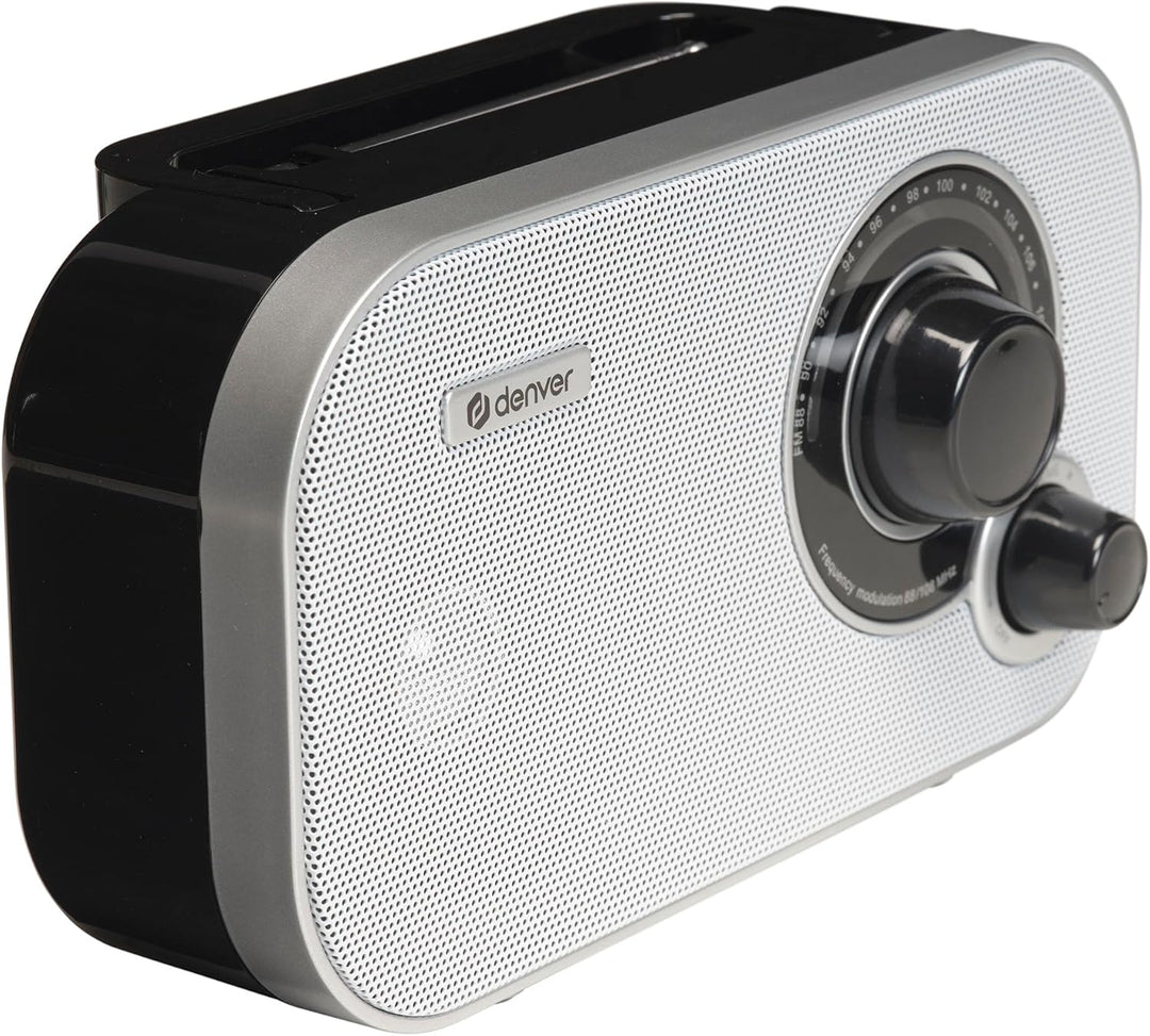 Denver TR-51 UKW-Radio mit analogem Tuning, Weiss, Weiss