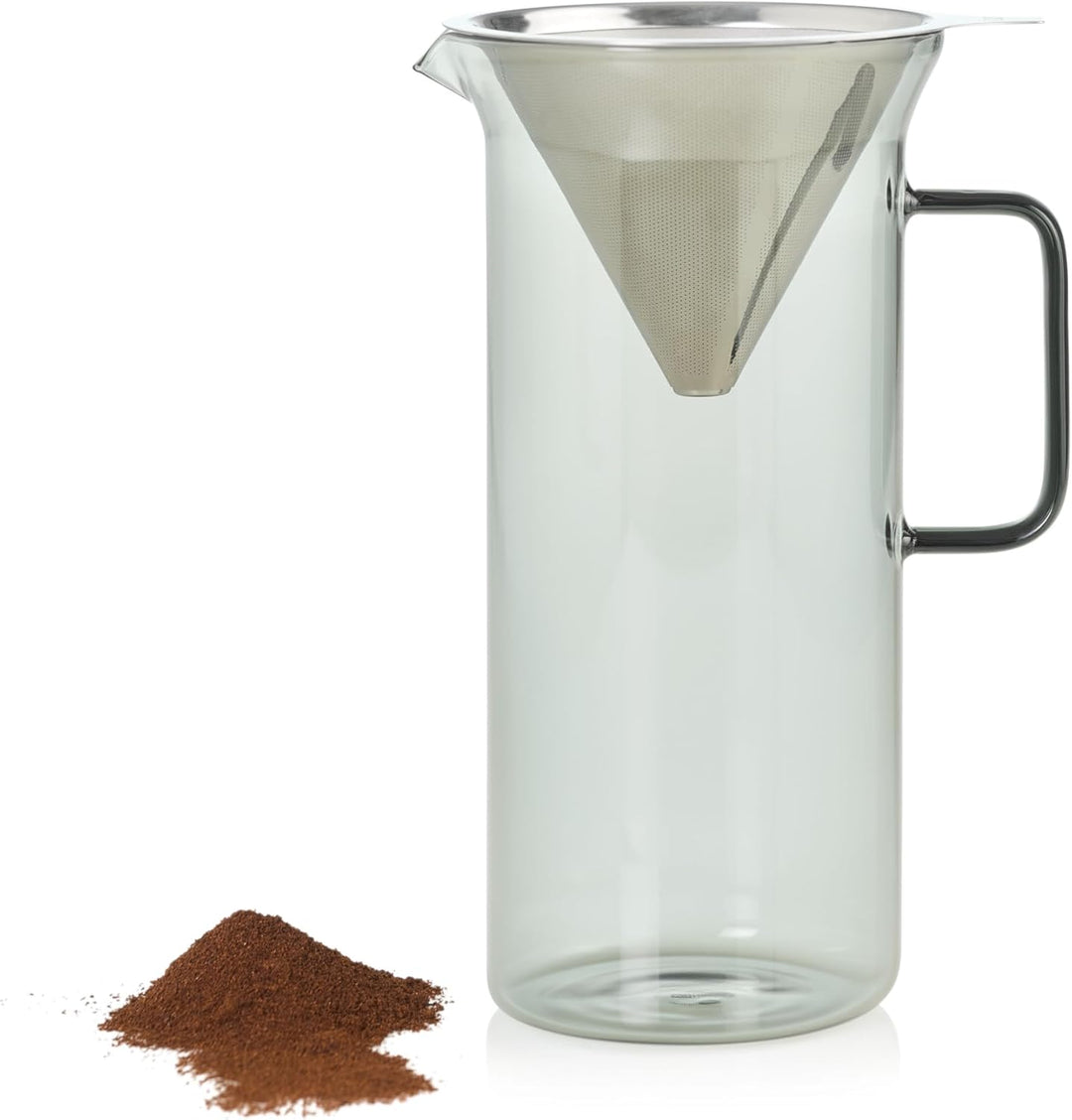 AdHoc MC83 Pour Over Kaffeebereiter Impact | 1000 ml | Mundgeblasenes Borosilikatglas | Aromaschonen