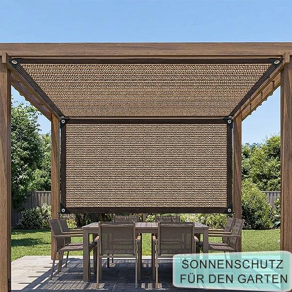Sonnenschutz Netz Schattierungsnetz mit Ösen 80% Anti UV Windschutznetz Schattennetz Sonnensegel Atm
