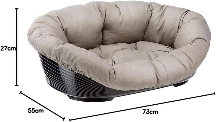 Ferplast Hundebett Hundesofa Katzenbett Hundematte SOFA' 6 Kunststoffkorb mit Waschbarem Gepolsterte