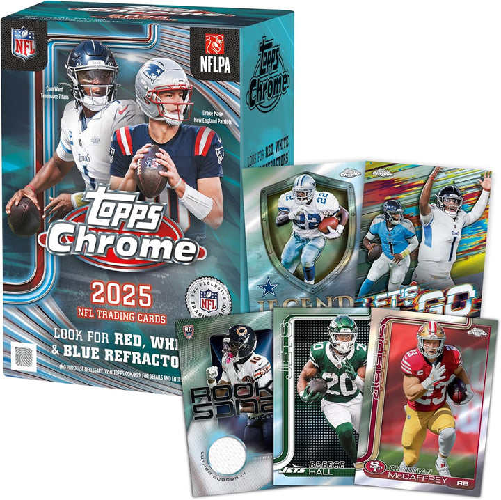 2025 Topps Chrome Football – werkseitig versiegelt – Value Box