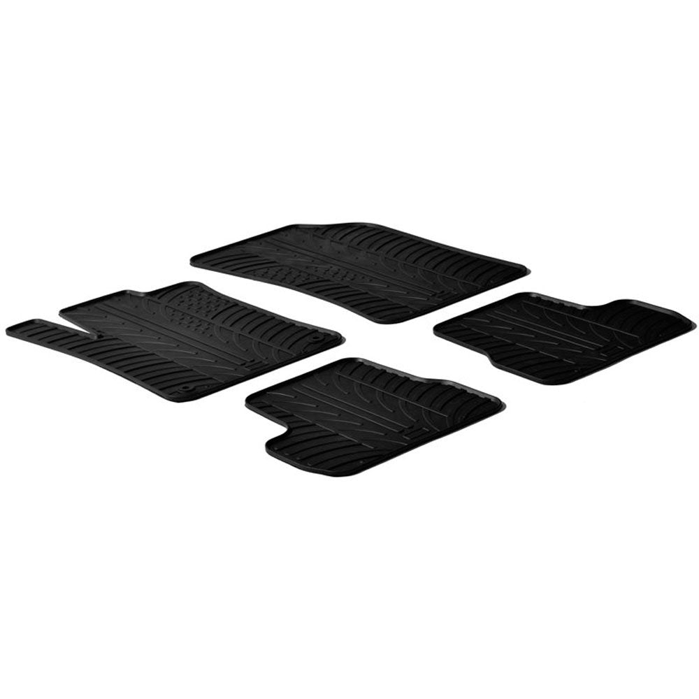 GLEDRING 0123 Satz Gummimatten passend für Citroen C3 2010-10/2016 (T Profil 4-teilig + Montage-Clip