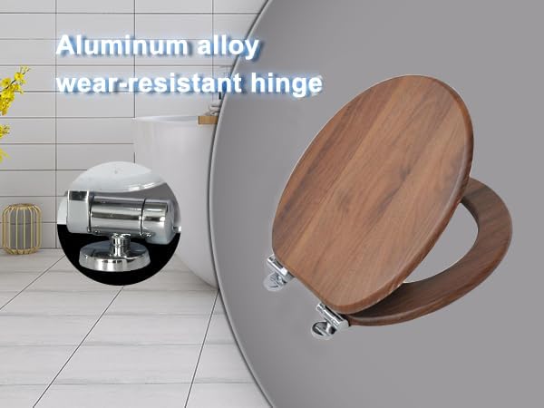 MDF-Toilettensitz mit Soft-Close-Mechanismus, O-förmiger Toilettensitz mit verstellbaren Scharnieren