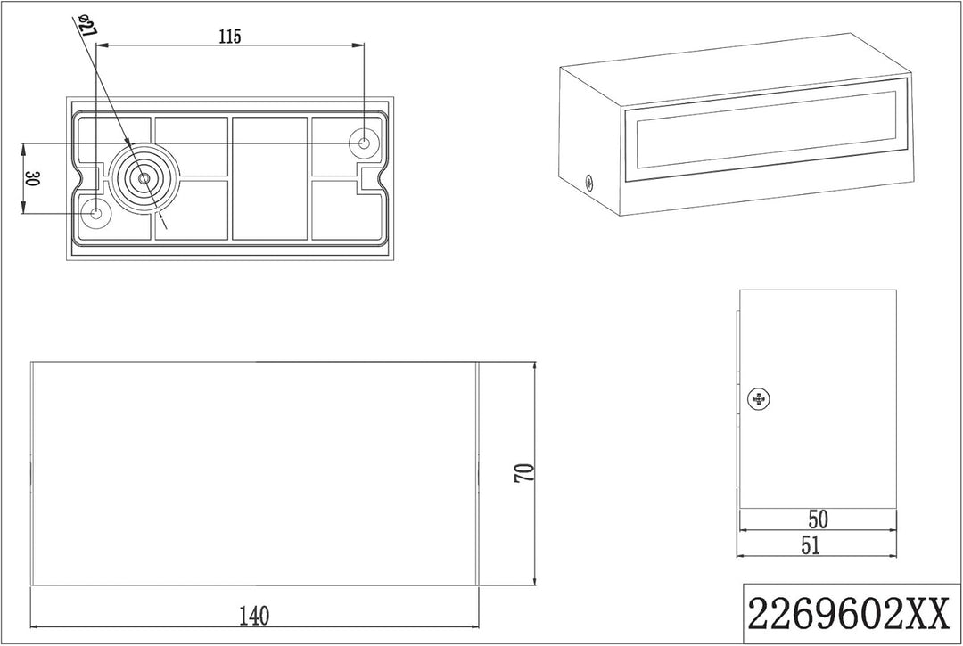 Trio Leuchten Trent 226960242 LED Aussen Wandleuchte, Aluminium, 10 Watt, Anthrazit, Anthrazit