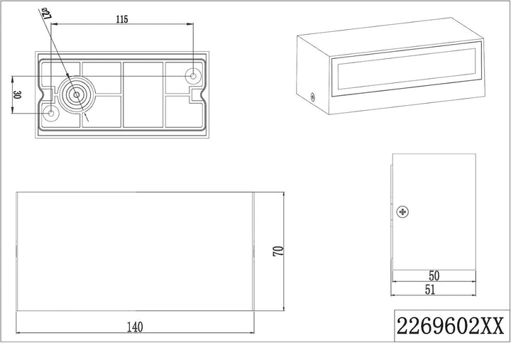 Trio Leuchten Trent 226960242 LED Aussen Wandleuchte, Aluminium, 10 Watt, Anthrazit, Anthrazit
