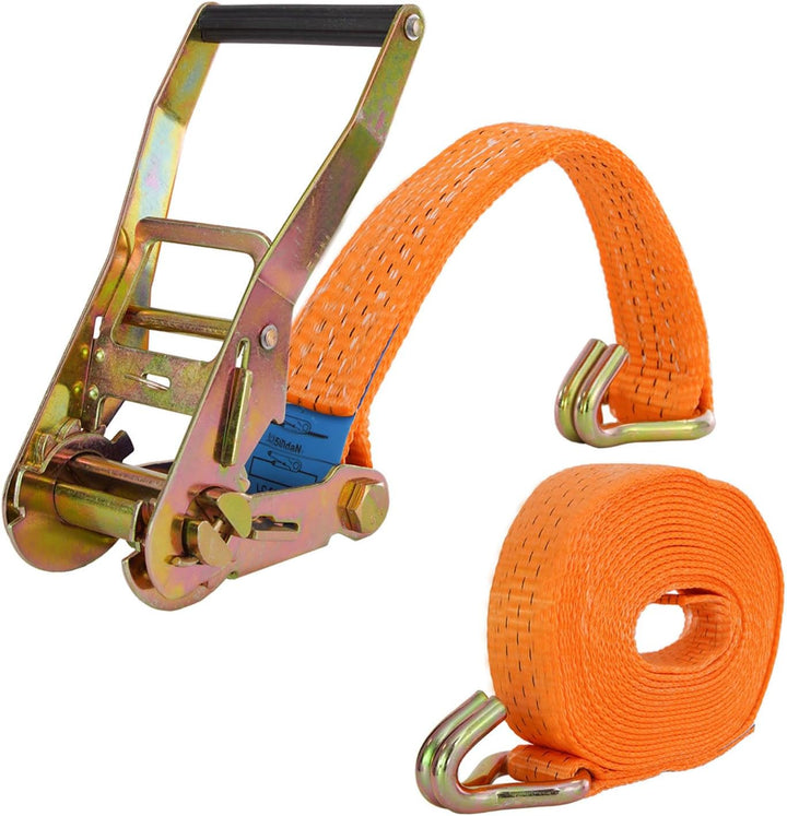 TRUTZHOLM 2X Spanngurt mit Ratsche Zurrgurt 6m 3000kg 3to 2-TLG. 35mm TÜV/GS orange