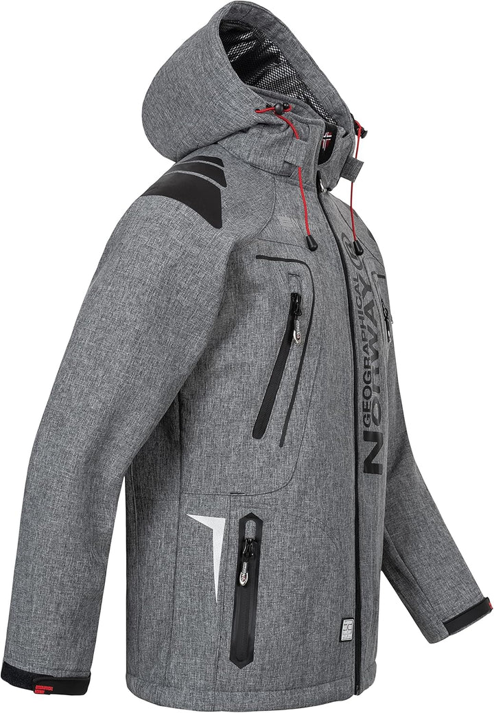 Geographical Norway Herren Tambour Herren Softshell Jacke S Blended Grey, S Blended Grey