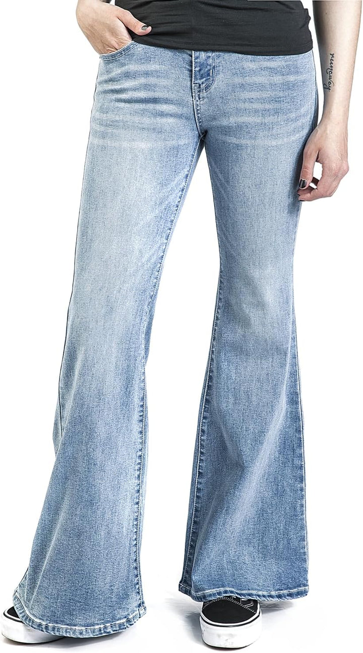 RED by EMP Damen hellblaue Jeans mit Schlag S Blau, S Blau