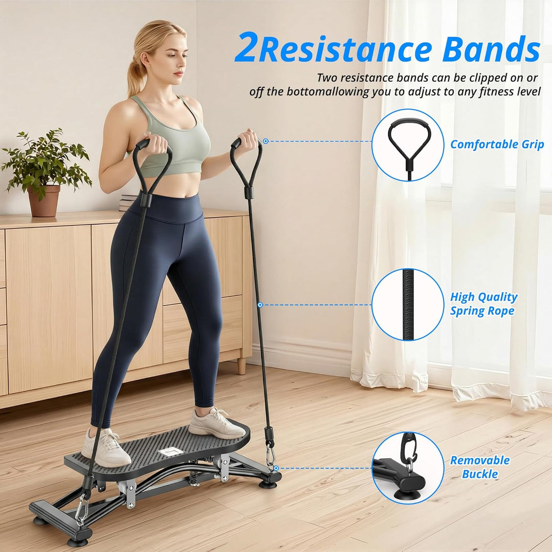Balance Trainer Simulierte Skimaschine Widerstandsbasiertes Home Fitnessgerät Swing Stepper & Sidest