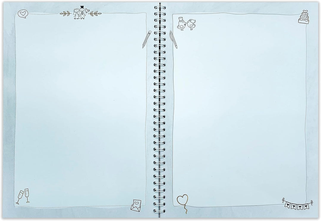 KOCHDIALOG XXL Gästebuch Hochzeit -modern Art– Gästebuch zur Hochzeit designter Innenteil zum freien