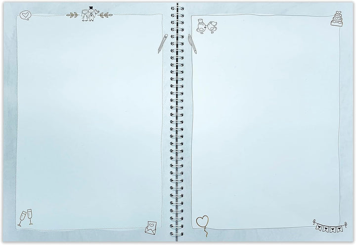 KOCHDIALOG XXL Gästebuch Hochzeit -modern Art– Gästebuch zur Hochzeit designter Innenteil zum freien