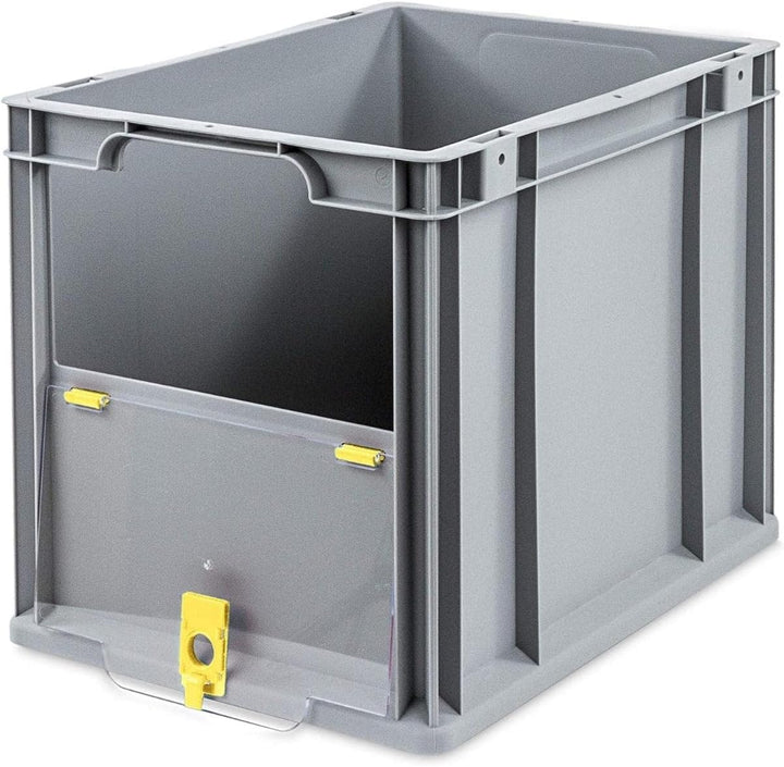 SparSet 10x Eurobox NextGen Insight Cover | HxBxT 32x30x40 | 30 Liter | Hoch/Gelb | Eurobehälter, Tr