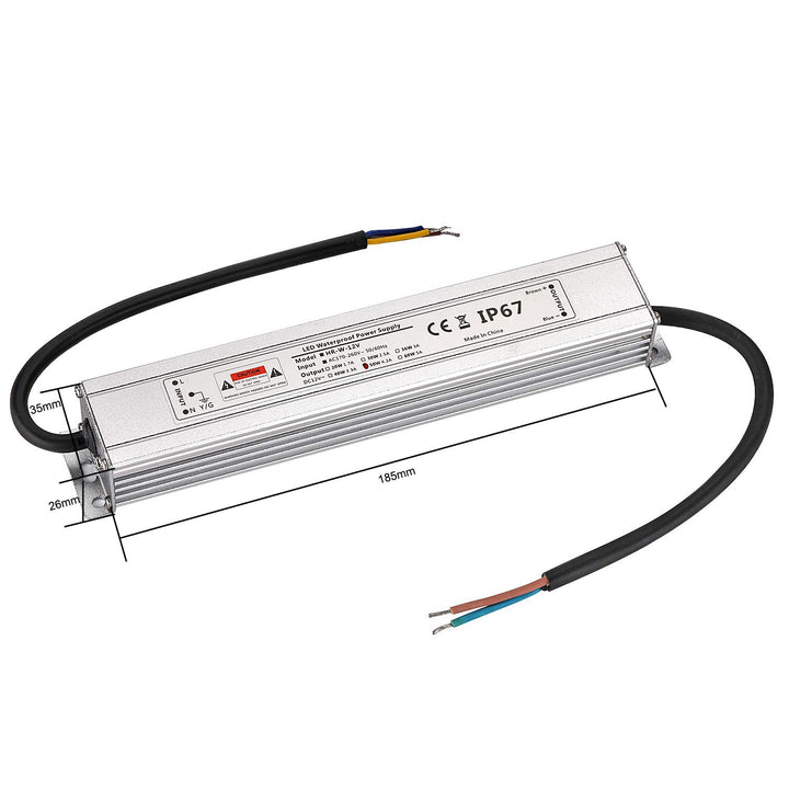 CPROSP 2er 12V LED Trafo 50w, Netzteil Treiber IP67 Wasserdicht, 0,5-50W für LED Leuchtmittel, Trans