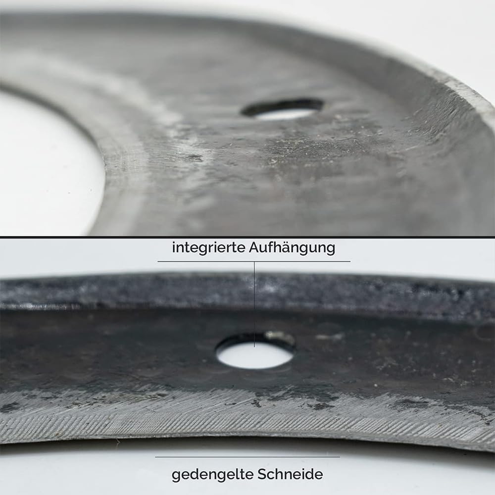 Mondsichel/Blattsichel/Sense inkl. gratis Schleifstein - mit Holzstiel - für Rechtshänder 12 cm Buch