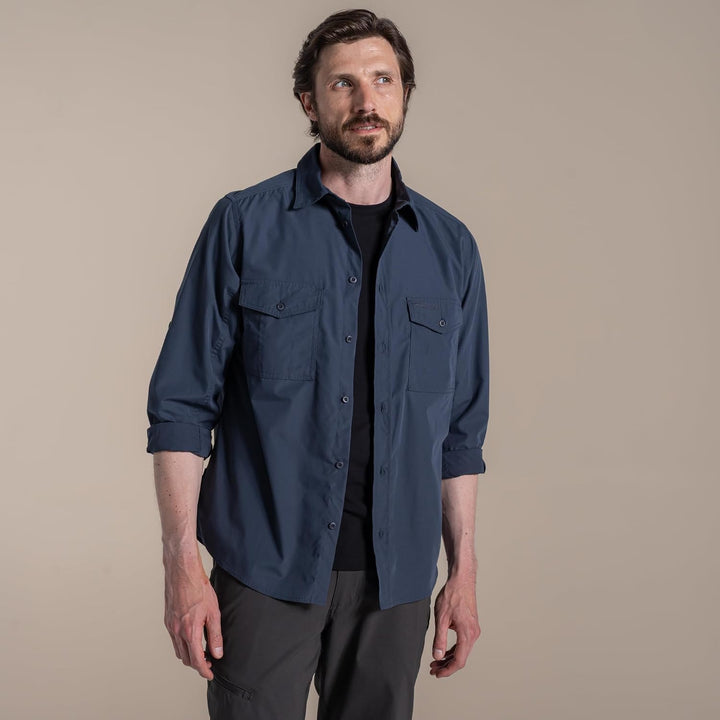 Craghoppers Herren Kiwi Ii Ls Shirts M Ombre Blue, M Ombre Blue