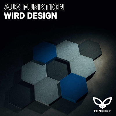 FENNEXT ® Velvet Schallabsorber Wand - Dekorative Hexagon Akustikpaneele für Gaming, YouTube Studio,