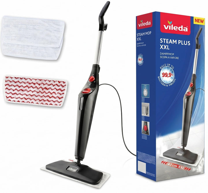 Vileda Steam PLUS XXL Dampfreiniger mit PowerPad, hygienische Bodenreinigung von grossen Flächen, en