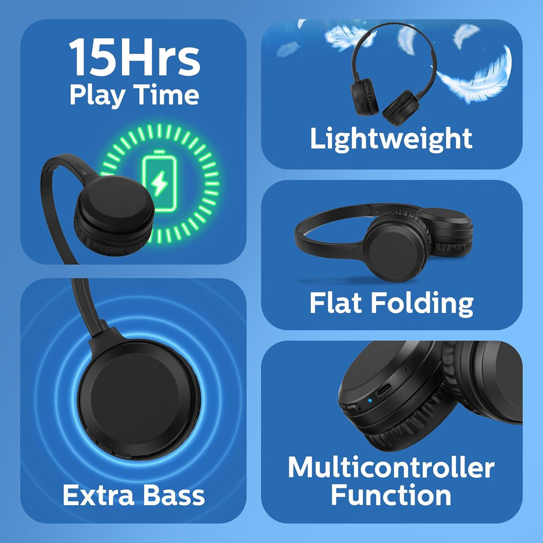 Philips TAH1108BK Bluetooth-Kopfhörer - Schwarz