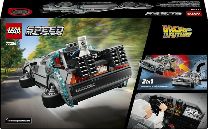 LEGO Speed Champions Zeitmaschine aus Zurück in die Zukunft - Kinder Spielzeug mit Automodell und 2