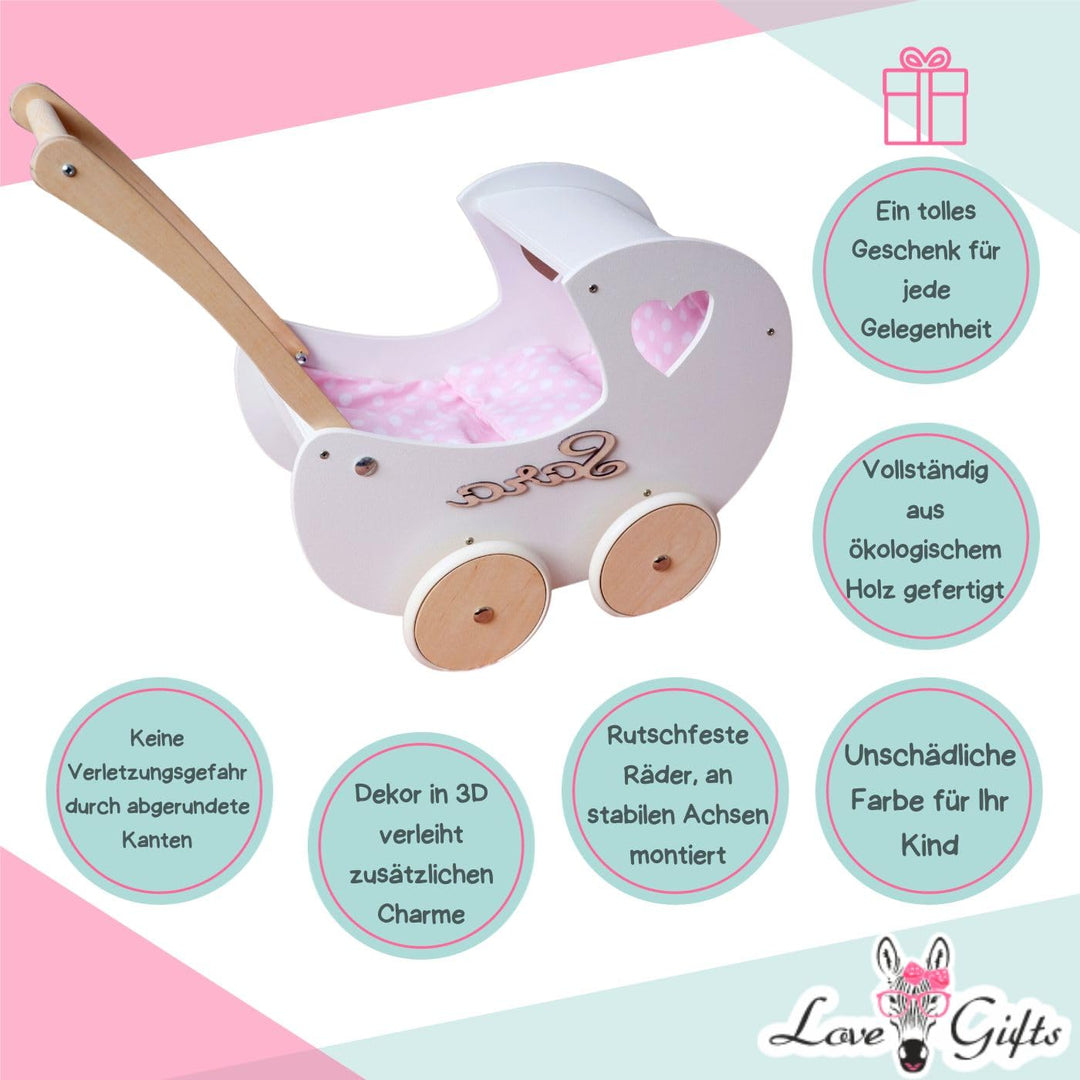 Love Gifts® Walker - Puppenwagen ab 1 Jahr | Lernlaufwagen für Kleinkinder | Lernlaufhilfe, Montesso