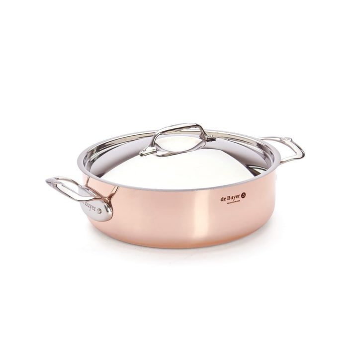 DE BUYER Bratentopf, Edelstahl, Silber, 28 cm, 6241.28 27.9 x 20.1 x 10.9 cm, 27.9 x 20.1 x 10.9 cm